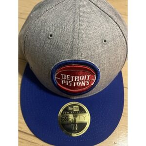 Detroit Pistons New Era NBA‎ Low Profile Authentic  59Fifty HAT  Size 7 1/4 NWT